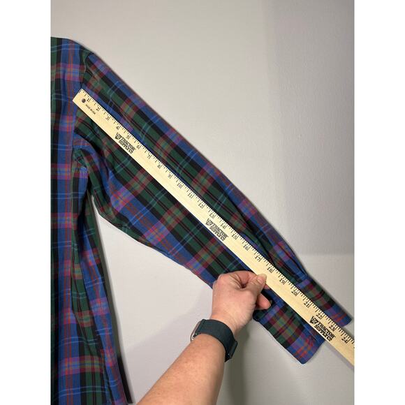 Wrangler Men's Western Long Sleeve Plaid Pearl Snaps Shirt Medium - Picture 6 of 7